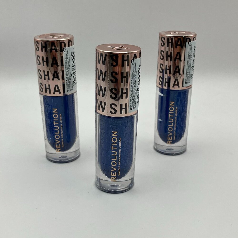 Revolution Shadow Bomb Cream Eyeshadow Dynamic Blue 3Set - UK Brand New